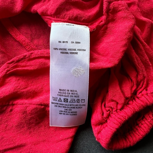 Maeve by Anthropologie Women's 3/4 Sleeve Red Blouse - Picture 5 of 7